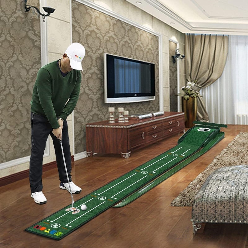 SWINGTEK Putting Green Mat Indoors, Practice with Auto Ball Return - Ideal for Home and Office, Great Gift - Image 2